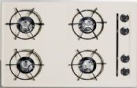 Summit SNL053 Built-in 30" Wide Gas Cooktop in Bisque, Four burners with 9000 BTU's, Electronic/gas spark ignition, Porcelain cooking surface, Convertible with kit, Recessed top, Porcelain enameled steel grates, Dial controls, Painted surface, 28.38" Cutout Width, 18.63" Cutout Depth, 3.75" H x 29.75" W x 20" D, Made in the USA (SNL-053 SNL 053 SN-L053) 