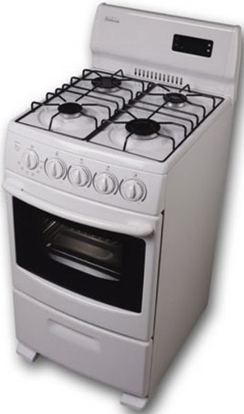 Sunbeam SNS2GMLSAW Freestanding Gas Range with 4 Sealed Burners, Electronic Ignition & Manual Clean Oven, 20