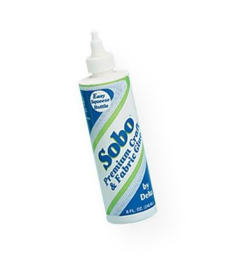 Sobo SOBO-8 Liquid Glue 8 oz; All-purpose white glue is nontoxic, odorless and dries clear; It is recommended for porous and semi-porous materials, including paper, wood, ceramics, leather, chenille, beads, sequins and feathers; Shipping Weight 1.00 lb; Shipping Dimensions 7.5 x 2.00 x 2.00 in; UPC 047292001087 (SOBOSOBO8 SOBO-SOBO8 SOBO-8 SOBO/SOBO/8 SOBO/8 CRAFTS HOME)