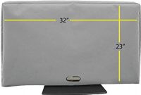 Solaire SOL32G2 TV Cover, Fits Most 29"-34" Flat Panel Hdtvs; Light Gray; Year Round Protection; Designed For Articulating Bracket And Freestanding Applications; Water, Sun And Mildew Resistant; Soft, Non Scratch Interior Fabric; Marine  Grade Materials Weather The Harsh Elements; Neutral Grey Color Limits Heat Buildup; Exclusive "Bracket Mud Flap" Protects Rear Bracket Opening; Interior Remote Control Pocket; UPC 022931329968 (SOLAIRESOL32G2 SOLAIRE SOL32G2 SOL 32 G2 SOLAIRE-SOL32G2 SOL-32-G2) 