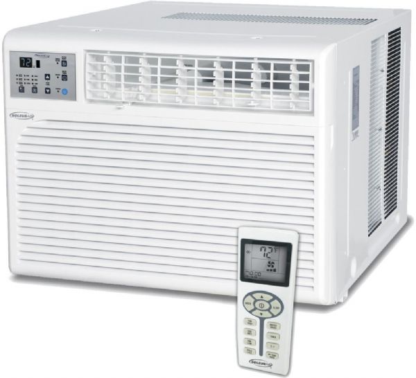 Soleus Air WS1-24E-02 24700 BTU Window Air Conditioner with Remote Control, White; Gold Amror protective condenser fin coating; Digital Thermostat; 24 Hour Timer; Dehumidifier Mode; MyTemp Sensor; Auto Mode; Energy Saver Mode; Dimensions 18.625