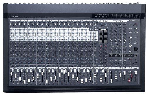 Phonic Sonic Station 22 Non-powered Mixer, 22 channel 4-bus mixing console, 20 mic preamps, Dual effect engines with 16 EFX plus one main parameter control, Effect 2 with tap delay and foot switch jacks, Direct out with pre-EQ switch for multi-track recording (SonicStation22 SonicStation 22)