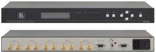 Kramer Electronics SP-4D 4-Channel HD-SDI Synchronizer; HDTV Compatible; Multi-Standard Operation - SDI (SMPTE 259M and SMPTE 344M) & HD−SDI (SMPTE 292M); Inputs - SD, ED and all HD (up to 1080i/60 and 1080p/30), with automatic standard detection; Frame Rate Conversion - Does not change the video resolution; Genlock - 1 dedicated SDI genlock input with active loop output, common to all four channels or taken from any specific channel (SP-4D SP-4D)