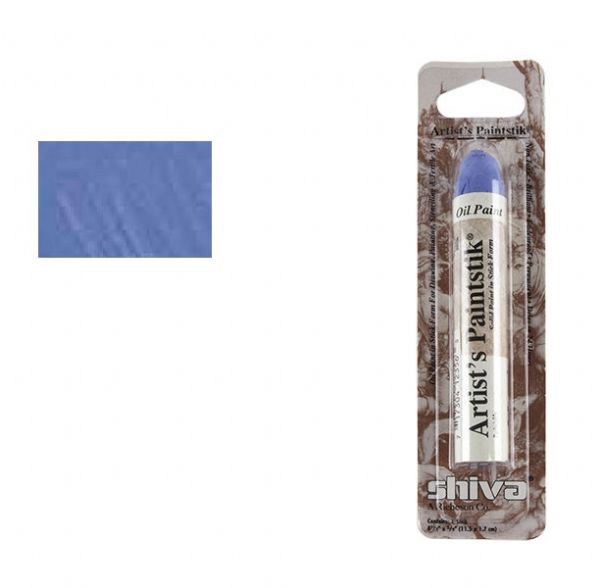 Shiva SP121256 Paintstik Oil Paint Artist Color Periwinkle; Made from refined linseed oil blended with a quality pigment and solidified into a convenient stick form for a rich, creamy, buttery consistency; Ideal for sketching, outlining, or covering large areas and colors are mixable; Can be spread or blended and used in conjunction with conventional oil paint; No unpleasant odors or fumes; UPC 717304123563 (SHIVASP121256 SHIVA-SP121256 PAINTSTIK/SP121256 SP121256 ARTWORK DRAWING)