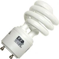 Eiko SP13/27-GU24 model 05255 Compact Fluorescent Light Bulb, 120 Volts, 13 Watts, 3.622/92 MOL in/mm, 1.811/46 MOD in/mm, 10000 Average Life, GU24 Base, 80 CRI, 800 Approx Initial Lumens, Energy Star Approvals, 1.6 mg Mercury Content, 2700 Color Temperature degrees of Kelvin, UPC 031293052551 (05255 SP1327GU24 SP13-27-GU24 SP13 27 GU24 EIKO05255 EIKO-05255 EIKO 05255) 