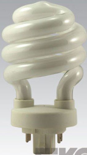 Eiko SP18/27-4P model 05250 Spiral Compact Fluorescent Light Bulb, 18 Watts Energy Used, T-4 Type, G24q2 Base , 82 CRI, 4.41