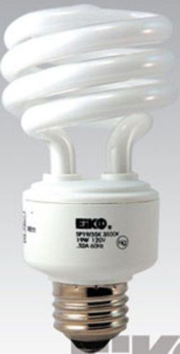 Eiko SP19/27K model 00034 Twist / Spiral Compact Fluorescent Light Bulb, 19Watts Energy Used, 120 Volts, Spiral Type, E26 Medium Base , 82 CRI, 4.73