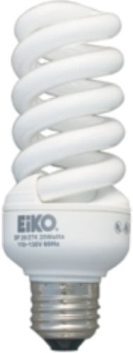 Eiko SP19/65K model 49324 Twist Screw Base Compact Fluorescent Light Bulb, 20Watts Energy Used, 120 Volts, Spiral Type, E26 Medium Base, 82 CRI, 5.25