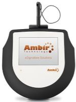 Ambir SP200-S2 ImageSign Pro 200 Color Signature Pad; 5" Color Backlit Display; Active signing area 4" x 3”; Scratch-resistant surface; 6000 Hz Internal sampling rate; 500 Hz External sampling rate; 104 DPI Resolution; USB connection, no driver installation required; UPC 835345003467 (SP-200-S2 SP 200 S2 SP200 S2 SP200S2 Image Sign Pro 200)  