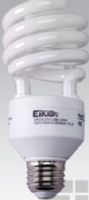 Eiko SP23/27K-DIM model 06396 Spiral Shaped Dimmable, 120 Volts, 23 Watts, 5.47/139 MOL in/mm, 2.44/62 MOD in/mm, 8000 Avg Life, E26 Medium Screw Base, 2700 Color Temperature, Std 100W Incandescent Replaces, 80 CRI, 1550 Approx Initial Lumens, UL/CSA, TCLP Compliant Approvals, 4 mg Mercury Content, UPC 031293063960 (06396 SP2327KDIM SP23 27K DIM SP23-27K-DIM EIKO06396 EIKO-06396 EIKO 06396) 