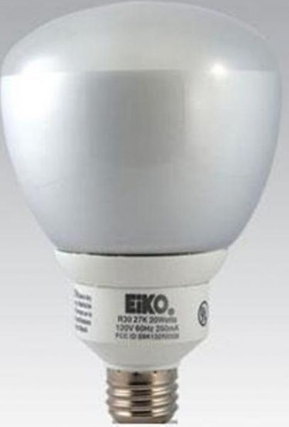 Eiko SP23/R40/27K model 49371 Shaped, 120 Volts, 23 Watts, 6.6 / 167 MOL in/mm, 4.88 / 124 MOD in/mm, 8000 Avg Life, R-40 Bulb, E26 Medium Screw Base, 2700 Color Temperature, 82 CRI, 1200 Approx Initial Lumens, -23C to 60C Operating Temp, UL/CSA, TCLP Compliant Approvals (49371 SP23R4027K SP23-R40-27K SP23 R40 27K EIKO49371 EIKO-49371 EIKO 49371) 