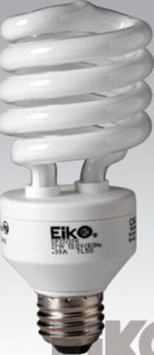 Eiko SP27/41K model 05414 Compact Fluorescent Light Bulb, E26 Medium Screw Base, 120 Volts, 27 Watts, 1700 Approx. Init. Lumens, 4100 Color Temp., 5.47 in /139 MOL mm, 2.44 in /62 MOD mm, 80 CRI, 10000 Avg Life Hours, UL/CSA Approvals (05414 SP2741K SP27-41K SP27 41K EIKO05414 EIKO-05414 EIKO 05414)