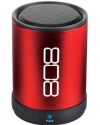 808 SP880RD Canz Bluetooth Wireless Speaker - Red; 30-foot wireless operating range; Bluetooth v2.1 (profile A2DP); LED pairing indicator, and pairing button; Includes: 1 CANZ speaker, USB charging cable and an Aux-in cable; Dimensions: 3.19 inches high by 2.36 inches wide; Warranty: 1 Year Limited Warranty; Color: Red; UPC 044476114762 (SP880RD SP-880RD) 