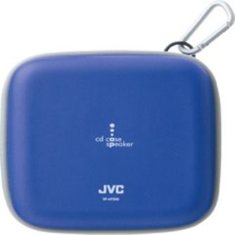 JVC SP-AP300A Disc Case with Built in NXT Flat-Panel Speaker Technology 500mW max output in Blue, Stores 20 CDs or portable CD/MP3 player, 25mm Drivers, 9.8 inch Cord, Gold plated mini plug, Up to 15 hours battery life on 2 AA batteries (SPAP300A SP AP300A)