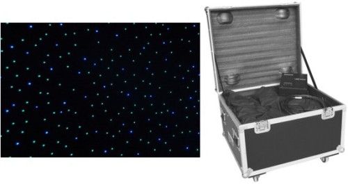 Chauvet SPARKLITE DRAPE SparkliteLED Drape, Interlock multiple units to create wall effects, 1/4 W, 5 mm, tri-color LEDs (128 LEDs per drape, up to four drapes per controller), Fire retardant treatment, Flight case included, 20-foot by 13-foot drape holds 128 LEDs fitted into eight distinct controllable zones, 10 dry cleaning procedures, UPC 781462205249 (SPARKLITEDRAPE SPARKLITE-DRAPE)