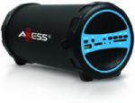 Axess SPBT1031-BL Portable Bluetooth Indoor/Outdoor 2.1 Hi-Fi Cylinder Loud Speaker with SD Card, USB, AUX And FM Inputs, Blue Color; 3-inch (76.2mm) Subwoofer and 2-inch (50.8mm) Horn; 32 ft (10 meters) operating range; Secure simple pairing for user-friendly operating; Aux Line-in function: Suitable for PC, MID, TV and other audio devices; Side panel control for volume, strap for easy portability; UPC  818443012913 (SPBT1031BL SPBT1031-BL SPBT1031-BL) 