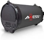 Axess SPBT1032-BK Portable Bluetooth Indoor/Outdoor 2.1 Hi-Fi Loud Speaker with Digital Screen, SD Card, USB, AUX And FM Inputs, 5.25 inch Sub In Black; Secure simple pairing for user-friendly operating; 32 ft (10 meters) operating range; Aux Line-in function: Suitable for PC, MID, TV and other audio devices; With Equalizer function (compatible with USB and SD card only); Two gear controls for volume and tone; UPC  818443012951 (SPBT1032BK SPBT1032-BK SPBT1032-BK) 