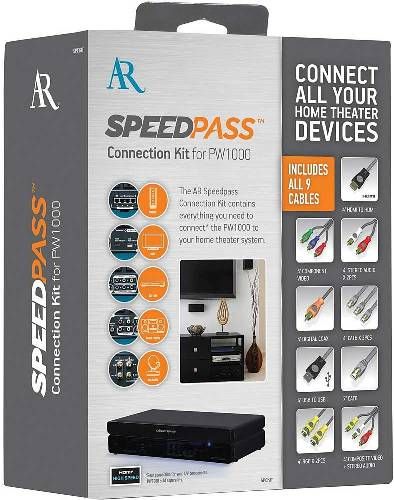 Acoustic Research SPCKIT Speed Pass Connection Kit For use with PW1000 Home Theater Power Station; Includes all 9 cables: 4-foot HDMI to HDMI, 4-foot Component Video, 4-foot Digital Coax, 4-foot Composite Video/Stereo Audio, 4-foot Stereo Audio (2-pcs), 4-foot RG6 (2-pcs), 4-foot USB to USB, and 7-foot CAT6 and 4-foot CAT6 (3-pcs) (SPC-KIT SP-CKIT)