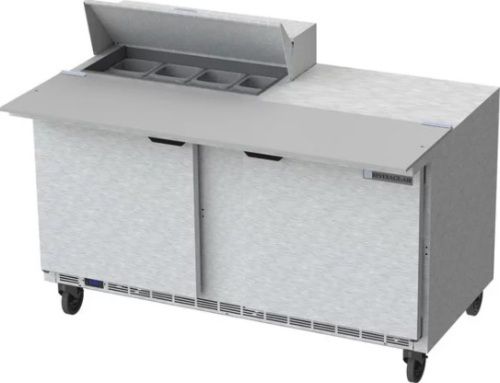 Beverage Air SPE60HC-08C Two Door Cutting Top Refrigerated Sandwich Prep Table with 17