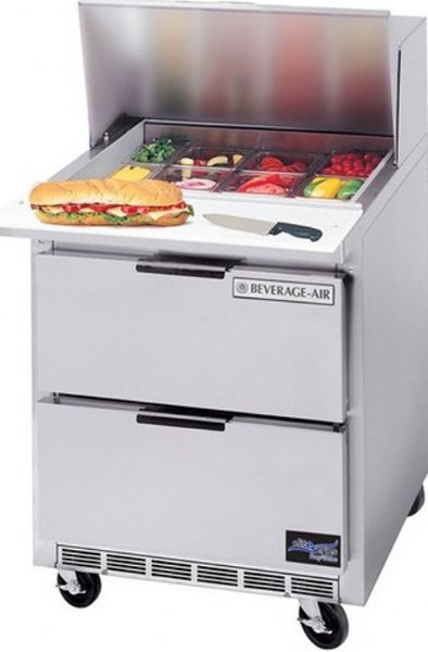 Beverage Air SPED27C-B Refrigerated Salad/Sandwich Prep Table With 17 ...