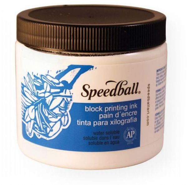 Speedball 3703 Water Soluble Block Printing Ink 16 oz White; Dries to a rich, satiny finish; Easy clean up with water; Super for all printing surfaces including linoleum, wood, Flexible Printing Plate, Speedy-Cut, Speedy Stamp blocks, and Polyprint; Excellent for use in schools and at home; Ink conforms to ASTMD-4236; 16 oz; White; Shipping Weight 1.80 lbs; Shipping Dimensions 3.62 x 3.62 x 3.50 inches; UPC 651032037030 (SPEEDBALL3703 SPEEDBALL-3703 PRINTMAKING)