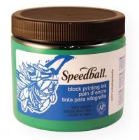 Speedball 3704 Water Soluble Block Printing Ink 16 oz Green; Dries to a rich, satiny finish; Easy clean up with water; Super for all printing surfaces including linoleum, wood, Flexible Printing Plate, Speedy-Cut, Speedy Stamp blocks, and Polyprint; Excellent for use in schools and at home; Ink conforms to ASTMD-4236; 16 oz; Green; Shipping Weight 1.80 lbs; Shipping Dimensions 3.62 x 3.62 x 3.50 inches; UPC 651032037047 (SPEEDBALL3704 SPEEDBALL-3704 PRINTMAKING INK) 