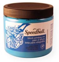 Speedball 3709 Water Soluble Block Printing Ink 16 oz Turquoise; Dries to a rich, satiny finish; Easy clean up with water; Super for all printing surfaces including linoleum, wood, Flexible Printing Plate, Speedy-Cut, Speedy Stamp blocks, and Polyprint; Excellent for use in schools and at home; Ink conforms to ASTMD-4236; 16 oz; Turquoise; Shipping Weight 1.80 lbs; Shipping Dimensions 3.62 x 3.62 x 3.50 inches; UPC 651032037092 (SPEEDBALL3709 SPEEDBALL-3709 INK PRINTMAKING) 