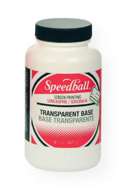 Speedball 4552 8 oz Fabric/Acrylic Transparent Base; Designed to create a transparent color; Not to exceed 10-15% quantity added to the ink; 8 oz; Shipping Weight 0.75 lb; Shipping Dimensions 2.5 x 2.5 x 4.75 in; UPC 651032045523 (SPEEDBALL4552 SPEEDBALL-4552 SPEEDBALL/4552 ARTWORK)