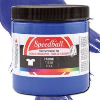 Speedball 4562 Fabric Screen Printing Ink Blue, 8 oz; Brilliant colors, including process colors, for use on cotton, polyester, blends, linen, rayon, and other synthetic fibers; NOT for use on nylon; Also works great on paper and cardboard; Wash-fast when properly heatset; Non-flammable, contains no solvents or offensive smell; AP non-toxic; Conforms to ASTM D-4236; UPC 651032045622 (SPEEDBALL 4562 ALVIN 8oz BLUE) 