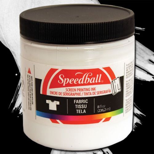 Speedball 4563 Fabric Screen Printing Ink White, 8 oz; Brilliant colors, including process colors, for use on cotton, polyester, blends, linen, rayon, and other synthetic fibers; NOT for use on nylon; Also works great on paper and cardboard; Wash-fast when properly heatset; Non-flammable, contains no solvents or offensive smell; AP non-toxic; Conforms to ASTM D-4236; UPC 651032045639 (SPEEDBALL 4563 ALVIN 8oz WHITE)