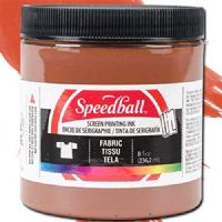 Speedball 4567 Fabric Screen Printing Ink Brown, 8 oz; Brilliant colors, including process colors, for use on cotton, polyester, blends, linen, rayon, and other synthetic fibers; NOT for use on nylon; Also works great on paper and cardboard; Wash-fast when properly heatset; Non-flammable, contains no solvents or offensive smell; AP non-toxic; Conforms to ASTM D-4236; UPC 651032045677 (SPEEDBALL 4567 ALVIN 8oz BROWN) 