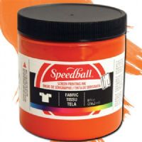 Speedball 4569 Fabric Screen Printing Ink Orange, 8 oz; Brilliant colors, including process colors, for use on cotton, polyester, blends, linen, rayon, and other synthetic fibers; NOT for use on nylon; Also works great on paper and cardboard; Wash-fast when properly heatset; Non-flammable, contains no solvents or offensive smell; AP non-toxic; Conforms to ASTM D-4236; UPC 651032045691 (SPEEDBALL 4569 ALVIN 8oz ORANGE) 