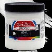 Speedball 4620 Acrylic Screen Printing White, 8 oz; Brilliant colors for use on paper, wood, and cardboard; Cleans up easily with water; Non-flammable, contains no solvents; AP non-toxic, conforms to ASTM D-4236; Can be screen printed or painted on with a brush; Archival qualities; 8 oz. White; Dimensions 2.88" x 2.88" x 3.25"; Weight 0.84 lbs; UPC 651032046209 (SPEEDBALL 4620 ALVIN 8oz WHITE) 