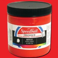 Speedball 4626 Acrylic Screen Printing Medium Red, 8 oz; Brilliant colors for use on paper, wood, and cardboard; Cleans up easily with water; Non-flammable, contains no solvents; AP non-toxic, conforms to ASTM D-4236; Can be screen printed or painted on with a brush; Archival qualities; 8 oz. Medium Red; Dimensions 2.88" x 2.88" x 3.25"; Weight 0.84 lbs; UPC 651032046261 (SPEEDBALL 4626 ALVIN 8oz MEDIUM RED) 