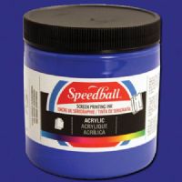 Speedball 4630 Acrylic Screen Printing Violet, 8 oz; Brilliant colors for use on paper, wood, and cardboard; Cleans up easily with water; Non-flammable, contains no solvents; AP non-toxic, conforms to ASTM D-4236; Can be screen printed or painted on with a brush; Archival qualities; 8 oz. Violet; Dimensions 2.88" x 2.88" x 3.25"; Weight 0.84 lbs; UPC 651032046308 (SPEEDBALL 4630 ALVIN 8oz VIOLET) 