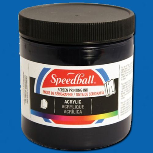 Speedball 4631 Acrylic Screen Printing Ultramarine Blue, 8 oz; Brilliant colors for use on paper, wood, and cardboard; Cleans up easily with water; Non-flammable, contains no solvents; AP non-toxic, conforms to ASTM D-4236; Can be screen printed or painted on with a brush; Archival qualities; 8 oz. Ultramarine Blue; Dimensions 2.88