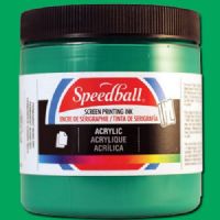 Speedball 4634 Acrylic Screen Printing Emerald Green, 8 oz; Brilliant colors for use on paper, wood, and cardboard; Cleans up easily with water; Non-flammable, contains no solvents; AP non-toxic, conforms to ASTM D-4236; Can be screen printed or painted on with a brush; Archival qualities; 8 oz. Emerald Green; Dimensions 2.88" x 2.88" x 3.25"; Weight 0.84 lbs; UPC 651032046346 (SPEEDBALL 4634 ALVIN 8oz EMERALD GREEN) 