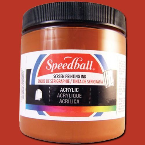 Speedball 4636 Acrylic Screen Printing Brown, 8 oz; Brilliant colors for use on paper, wood, and cardboard; Cleans up easily with water; Non-flammable, contains no solvents; AP non-toxic, conforms to ASTM D-4236; Can be screen printed or painted on with a brush; Archival qualities; 8 oz. Brown; Dimensions 2.88