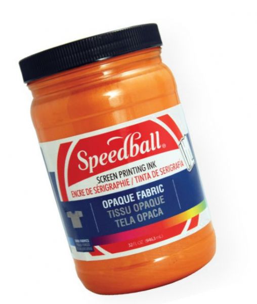 Speedball 4829 Opaque Fabric Screen Printing Ink Sherbet; Iridescent opaque colors; Ideal for use on dark fabrics, paper, or cardboard; NOT for use on nylon; Wash-fast when properly heat-set; Nonflammable, contains no solvents or offensive smell; AP non-toxic; Conforms to ASTM D-4236; Can be screen printed or painted on with a brush; Archival qualities; 32 oz; Shipping Weight 2.3 lb; Shipping Dimensions 3.38 x 3.38 x 6.12 in; UPC 651032048296 (SPEEDBALL4829 SPEEDBALL-4829 SCREEN PRINTING)