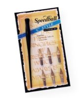 Speedball H2957 C-Style Lettering Set; Includes a Speedball penholder and six C-style pens that are ideal for Roman Gothic alphabets, italic alphabets, accented line drawings, scrolls, and scripts; Shipping Weight 0.05 lb; Shipping Dimensions 7.62 x 4.45 x 0.5 in; UPC 651032029578 (SPEEDBALLH2957 SPEEDBALL-H2957 H2957 LETTERING CALLIGRAPHY) 