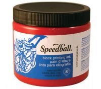 Speedball H3701 Water Soluble Block Printing Ink 16 oz Red; Dries to a rich, satiny finish; Easy clean up with water; Super for all printing surfaces including linoleum, wood, Flexible printing plate, Speedy cut, Speedy stamp blocks, and Polyprint; Excellent for use in schools and at home; Ink conforms to ASTMD-4236; Dimensions 3.62 x 3.62 x 3.50 inches; Weight 1.80 lbs; UPC 651032037016 (SPEEDBALLH3701 SPEEDBALL-H3701 SPEED-BALL INK PRINTMAKING) 