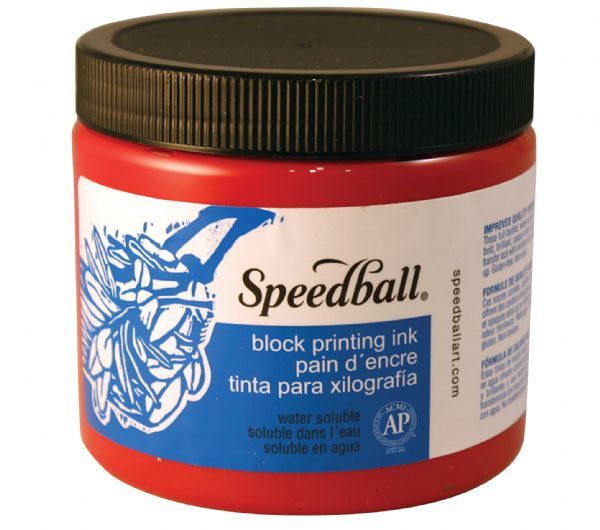 Speedball H3701 Water Soluble Block Printing Ink 16 oz Red; Dries to a rich, satiny finish; Easy clean up with water; Super for all printing surfaces including linoleum, wood, Flexible printing plate, Speedy cut, Speedy stamp blocks, and Polyprint; Excellent for use in schools and at home; Ink conforms to ASTMD-4236; Dimensions 3.62 x 3.62 x 3.50 inches; Weight 1.80 lbs; UPC 651032037016 (SPEEDBALLH3701 SPEEDBALL-H3701 SPEED-BALL INK PRINTMAKING)