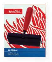Speedball H4124 Heavy Duty Hard Rubber Brayer 4"; 4" economy brayer features hard roller made from synthetic rubber; Economical one piece plastic frame has convenient hanging hole in handle; Shipping Weight 0.09 lb; Shipping Dimensions 5.00 x 4.00 x 2.00 in; UPC 651032041242 (SPEEDBALLH4124 SPEEDBALL-H4124 ARTWORK) 