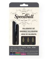 Speedball S2903 Calligraphy Fountain Pen Set; Speedball's line of Calligraphy Fountain Pens offers an ideal combination of value, comfort and performance for aspiring calligraphers, hobbyists and fine artists; These pens feature lightweight, comfortable construction for ergonomic use as well as precisely-machined, rounded tip nibs and rich, easy flowing ink; Shipping Weight 0.15 lb; UPC 651032029035 (SPEEDBALLS2903 SPEEDBALL-S2903  CALLIGRAPHY ARTWORK) 