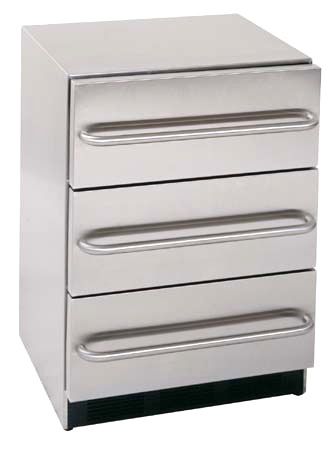 Summit SPF5DSSTB7, 3 drawer all-freezer, manual defrost, full stainless steel finish, Adjustable thermostat, Fan Cooled Compressor, Freestanding or Under-Counter (SPF5-DSSTB7 SPF5DSST-B7 SPF5DSST)