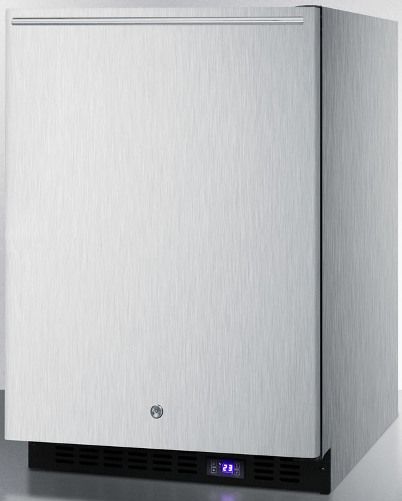 Summit SPFF51OSCSSHHIM Frost-free Outdoor All-freezer for Built-in or Freestanding Use with Icemaker in Complete Stainless Steel, 4.72 cu.ft. Capacity, Reversible door, RHD Right Hand Door Swing, Weatherproof design, Digital thermostat, Recessed LED light, Adjustable shelves, Professional horizontal handle (SPF-F51OSCSSHHIM SPFF-51OSCSSHHIM SPFF 51OSCSSHHIM SPFF51OSCSSHH SPFF51OSCSS SPFF51OS SPFF51)