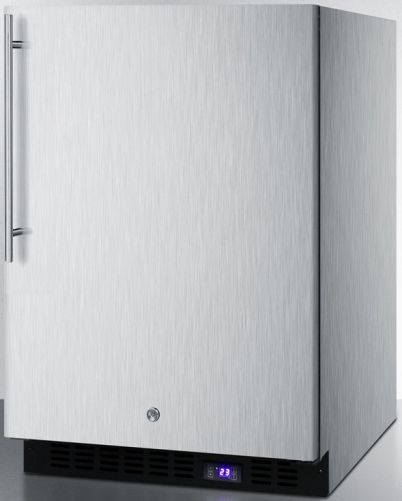 Summit SPFF51OSCSSHVIM Frost-free Outdoor All-freezer for Built-in or Freestanding Use with Icemaker in Complete Stainless Steel, 4.72 cu.ft. Capacity, Reversible door, RHD Right Hand Door Swing, Weatherproof design, Digital thermostat, Recessed LED light, Adjustable shelves, Professional thin vertical handle (SPF-F51OSCSSHVIM SPFF-51OSCSSHVIM SPFF 51OSCSSHVIM SPFF51OSCSSHV SPFF51OSCSS SPFF51OS SPFF51)