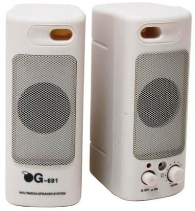 Generic OG-691 Multimedia Speaker DC pwr with Audio Jack Connector *Sold AS-IS* 