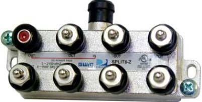 DirecTV SPLIT8 Eight-Way Wide Band Splitter, For use with Directv SL3S and SL5S Single Wire Multiswitch Satellite LNBs, Designed for use on the SWM, Frequency Range 2-2150Mhz, 1 Input & 8 outputs, Could be used indoor & outdoor (SPLIT-8 SPLIT 8) 