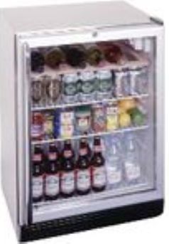Summit SPR601BL-OSRC All Refrigerator Refreshment Center With a Glass Door, Stainless Steel Cabinet, Glass door with aluminum trim, Front lock (SPR601BLOSRC  SPR601BL  OSRC)